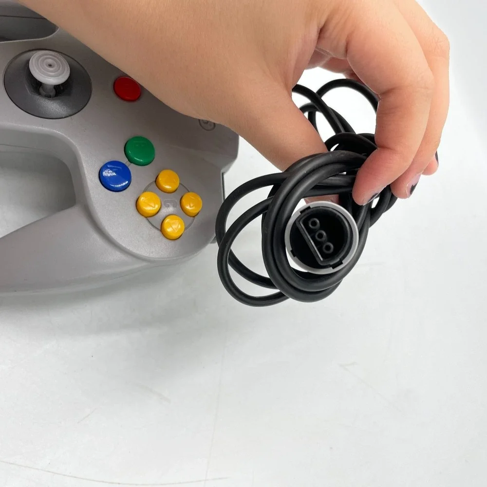 Nintendo 64 Gaming Controller Gray Wired Handheld Ergonomic Joystick for Console